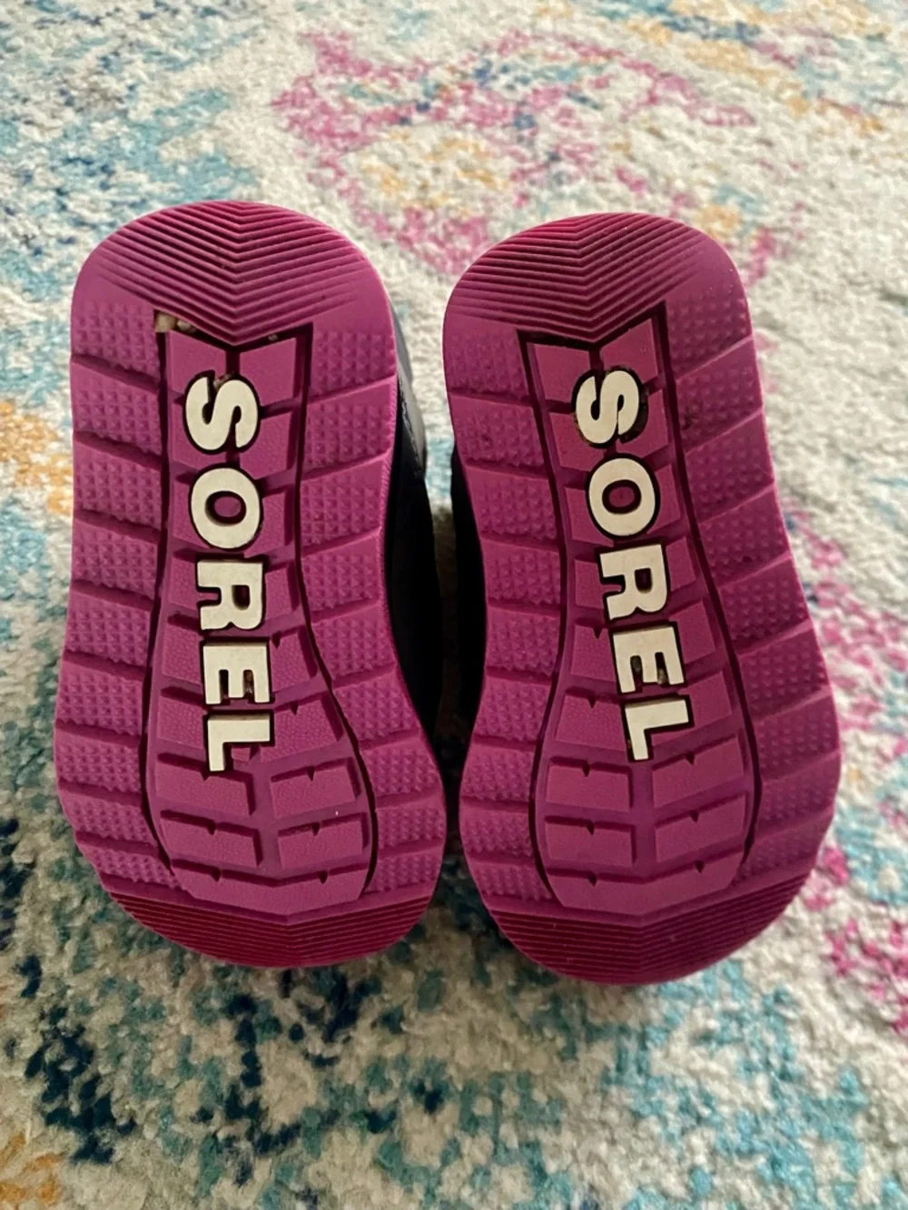Sorel Whitney II Strap WP Snow Boots Toddler Waterproof Pink Grey Size 6 Girl